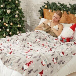Cozy Bliss MilkyPlush Gnome Throw Blanket Ultra Soft & Warm for Couch 60X80